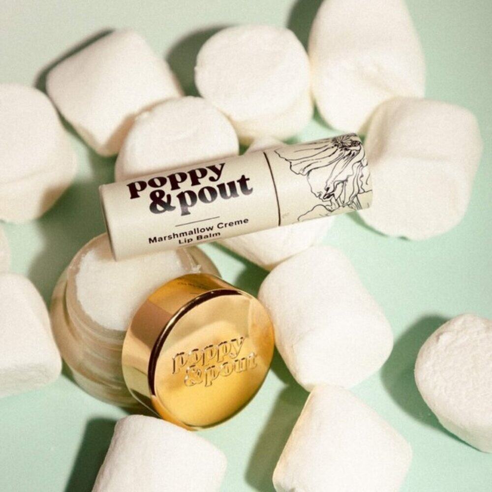 A014-A • Poppy & Pout Marshmallow Crème Natural Lip Balm